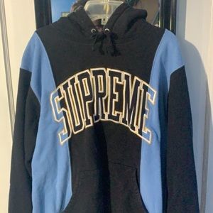 mens supreme paneled arc hooded sweatshirt